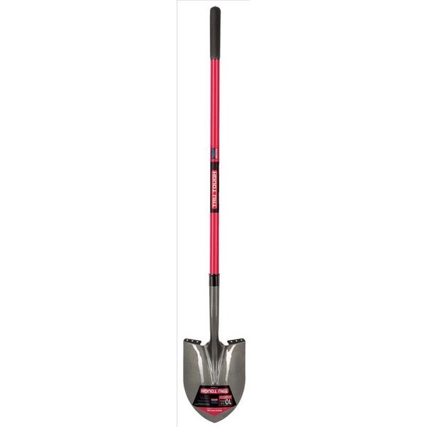 Truper Tru-Tough 56.75 in Steel Round Digging Shovel, Fiberglass Handle PRL-FV